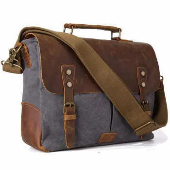 TIDING Men Canvas Tote Bags Leather Hobo Padded Strap Crossbody School Bag Organizer For Macbook Pro 1143
TIDING Men Canvas Tote Bags Leather Hobo Padded Strap Crossbody School Bag Organizer For Macbook Pro 1143
