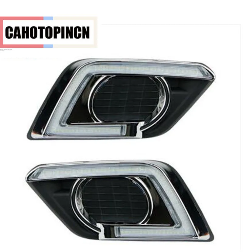 Turn Signal style Relay 12V LED CAR DRL Daytime running lights with fog lamp hole for Nissan X-trail X trail Xtrail 2014 2015
Turn Signal style Relay 12V LED CAR DRL Daytime running lights with fog lamp hole for Nissan X-trail X trail Xtrail 2014 2015