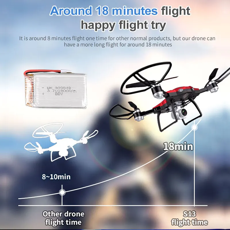 

Aircraft Helicopter Quadcopter Drone 2.4GHz 6 Axis Gyro Long Flight Time Foldable Headless Mode Altitude Hold Speed Adjustable