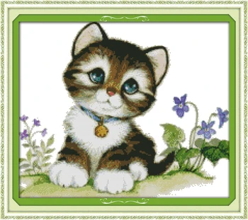 Kitten Cross Stitch Kits Cute cat Children's room Painting Printed Embroidery Needlework set canvas Easy Cross-stitch Handmade
Kitten Cross Stitch Kits Cute cat Children's room Painting Printed Embroidery Needlework set canvas Easy Cross-stitch Handmade