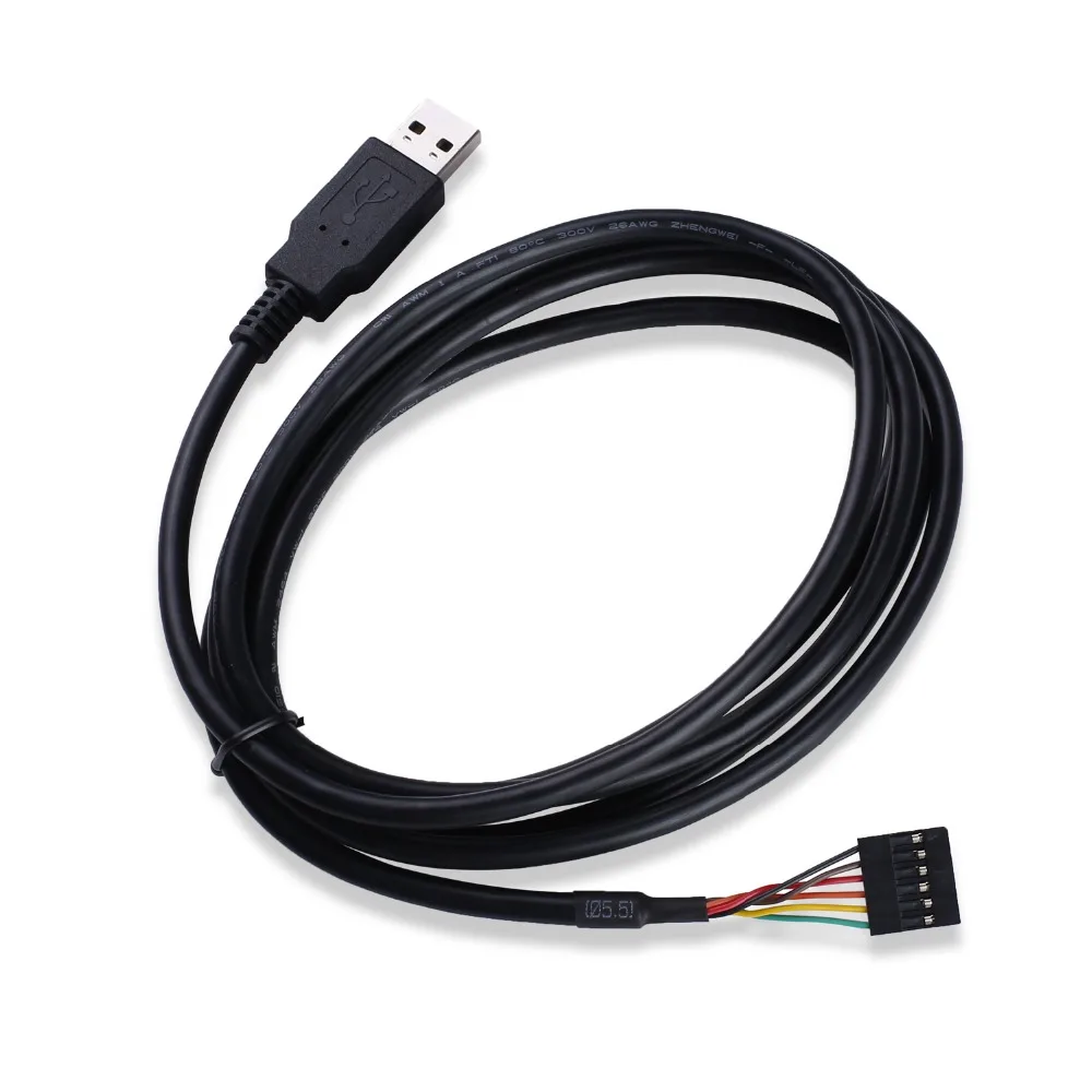 

USB to TTL Serial UART Converter Cable FT232r usb to 3.3v TTL-232R-3V3 6 Way Header TTL-232R-5V Works with Galileo Gen2 Board