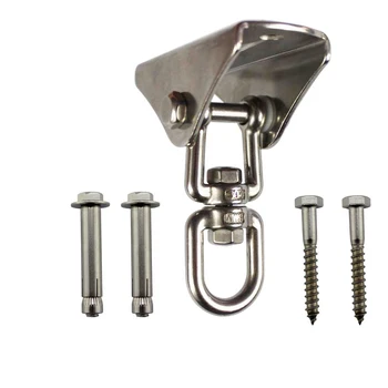 1000lb Capacity Swing Hanger 360° Rotating Ceiling Hook Stainless Steel for Hammock Chair Sandbag Sling Trainer Yoga Gym Porch
1000lb Capacity Swing Hanger 360° Rotating Ceiling Hook Stainless Steel for Hammock Chair Sandbag Sling Trainer Yoga Gym Porch