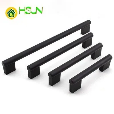 

Large Dresser Drawer Pulls Handles Knobs Door Handle Black Kitchen Cabinet Pulls Handles Furniture Hardware 128mm 160mm 192mm