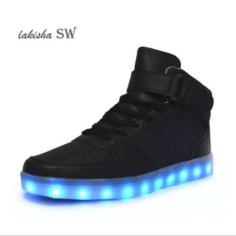 New Simulation LED Shoes for adults 2018 Autumn Winter High Top Shoes For Man Luminous Shoes White Black Light Up Shoes
New Simulation LED Shoes for adults 2018 Autumn Winter High Top Shoes For Man Luminous Shoes White Black Light Up Shoes