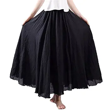 Skirts 2018 New Brand Summer Women Linen Pleated Solid Maxi Long Beach Boho Vintage Casual Skirt
Skirts 2018 New Brand Summer Women Linen Pleated Solid Maxi Long Beach Boho Vintage Casual Skirt