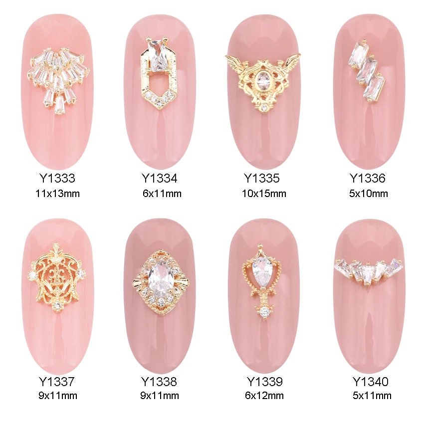 5pcs Sparkle Zircon 3d Nail Stone Jewelry Gold Metal Nail Art Dekor Charms Nails Decorations New Arrive Design Supplies Y1333
5pcs Sparkle Zircon 3d Nail Stone Jewelry Gold Metal Nail Art Dekor Charms Nails Decorations New Arrive Design Supplies Y1333