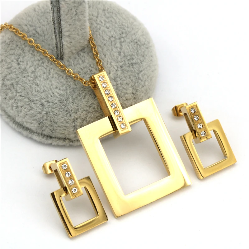 Parure Bijoux Femme Jewelry Sets Gold-color Stainless Steel Jewelry Sets for Women Wedding Party
Parure Bijoux Femme Jewelry Sets Gold-color Stainless Steel Jewelry Sets for Women Wedding Party