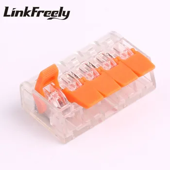 PCT-415 50pcs Quick Wire Connector Teminator Lug 32A 450V 0.5-4mm^2 Spring Faston Terminal Block Connector Set Electric
PCT-415 50pcs Quick Wire Connector Teminator Lug 32A 450V 0.5-4mm^2 Spring Faston Terminal Block Connector Set Electric