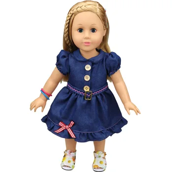 Popular 18" girl doll clothes cotton denim skirt fashion dress AMERICAN PRINCESS baby doll clothes
Popular 18" girl doll clothes cotton denim skirt fashion dress AMERICAN PRINCESS baby doll clothes