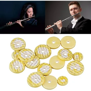 

TSAI Professional Yellow Flute Pads 16 Open Hole Standard Size Pads Casings Mat Sound Hole Pad Instrument Repair Parts