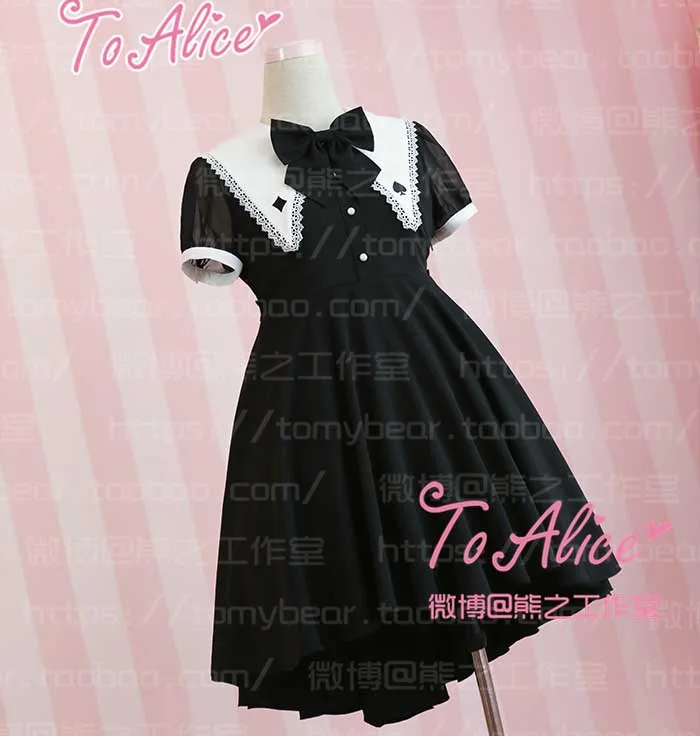 New Design Cute Girls spade Magician Cool Irregulare Hem Black Dress Summer Short Sleeve Diamond Embroidery Lolita Dress
New Design Cute Girls spade Magician Cool Irregulare Hem Black Dress Summer Short Sleeve Diamond Embroidery Lolita Dress