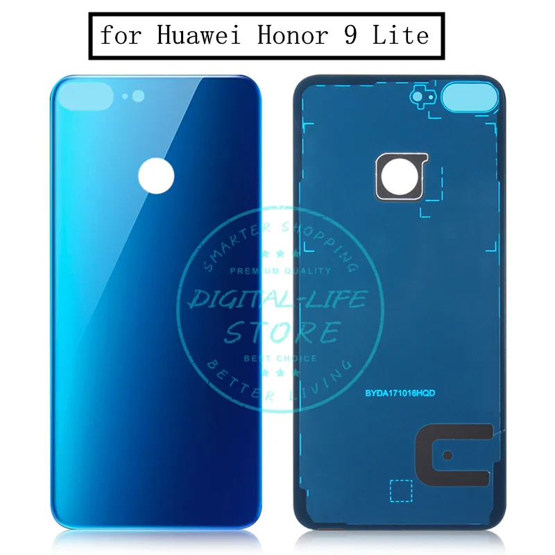 Стеклянная задняя крышка батарейного отсека для Huawei Honor 9 Lite Youth корпуса запасные