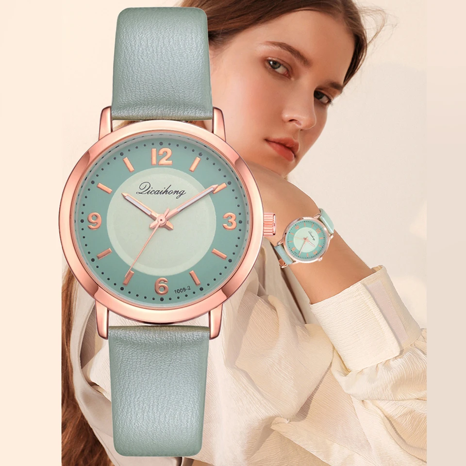 2018 Sweet Girls Fashion Candy Green Leather Strap Sport Quartz Watch Top Brand Luxury Rose Business Women's Watches
2018 Sweet Girls Fashion Candy Green Leather Strap Sport Quartz Watch Top Brand Luxury Rose Business Women's Watches
