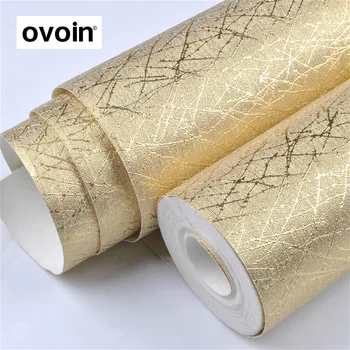 Vinyl Luxury Metallic Glitter Gold Texture Wallpaper Roll Wall Paper
