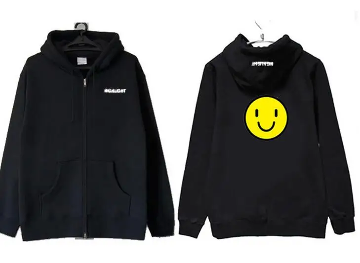 New arrival kpop highlight beast happy face printing on back zipper hoodie for fans autumn winter loose fleece sweatshirt
New arrival kpop highlight beast happy face printing on back zipper hoodie for fans autumn winter loose fleece sweatshirt
