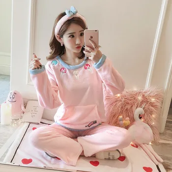 JINUO Adult style pajamas flannel cartoon woman winter pajamas suits autumn femme pyjamas sets sleepwear lovely nightgown
JINUO Adult style pajamas flannel cartoon woman winter pajamas suits autumn femme pyjamas sets sleepwear lovely nightgown
