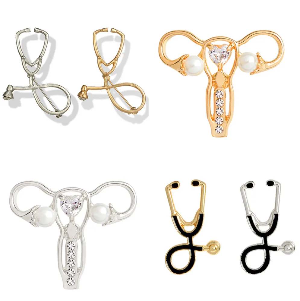 Medical Brooches Collection Crystal Uterus Microscope Female Uterus Jealousy Pins Gold Silver Jewelry For Doctor Nurse
Medical Brooches Collection Crystal Uterus Microscope Female Uterus Jealousy Pins Gold Silver Jewelry For Doctor Nurse