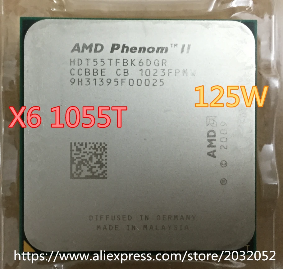 AMD X6 1055T CPU Processor Six-Core 2.8Ghz/3M /125W Socket AM3 Desktop CPU (working 100% Free Shipping)
AMD X6 1055T CPU Processor Six-Core 2.8Ghz/3M /125W Socket AM3 Desktop CPU (working 100% Free Shipping)