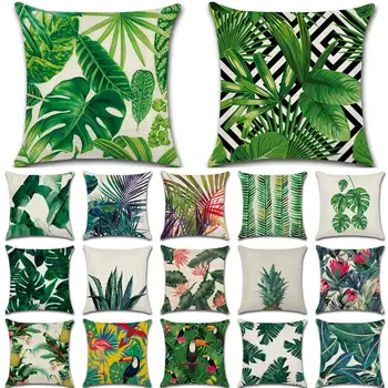Tropical Plants Cactus Monstera Summer Decorative Throw Pillows Cotton Linen Cushion Cover Palm Leaf Green Home Decor Pillowcase 
Tropical Plants Cactus Monstera Summer Decorative Throw Pillows Cotton Linen Cushion Cover Palm Leaf Green Home Decor Pillowcase