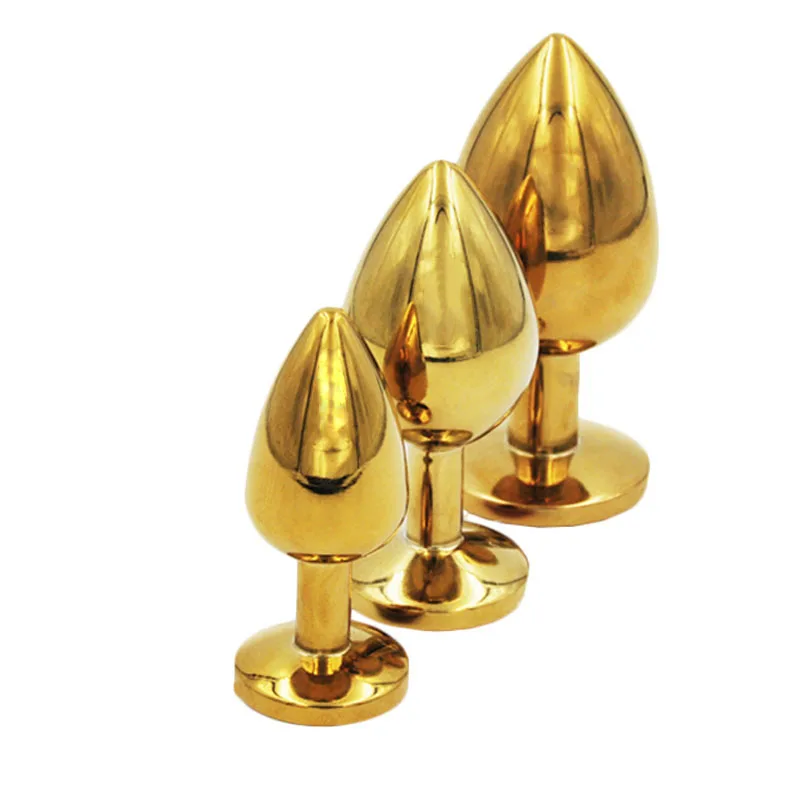 3pcs Gold Stainless Steel Sex Toys For Couples  Anal Plug