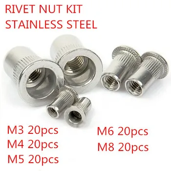 100PCS/LOT M3 M4 M5 M6 M8 assorted Nutsert kits riv nut nutsert insert kit Stainless Steel rivet nut inserts
100PCS/LOT M3 M4 M5 M6 M8 assorted Nutsert kits riv nut nutsert insert kit Stainless Steel rivet nut inserts