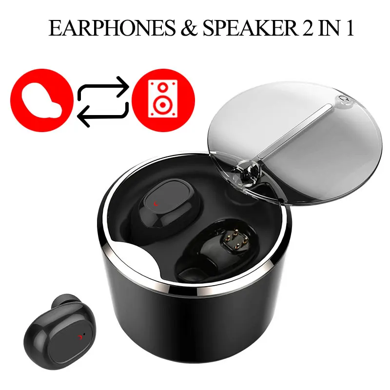 2019 TWS Bluetooth Earphones & Speaker 2 IN 1 True Stereo Sound Wireless Earbuds Touch Control Handfree Headset Outdoor Soundbox
2019 TWS Bluetooth Earphones & Speaker 2 IN 1 True Stereo Sound Wireless Earbuds Touch Control Handfree Headset Outdoor Soundbox