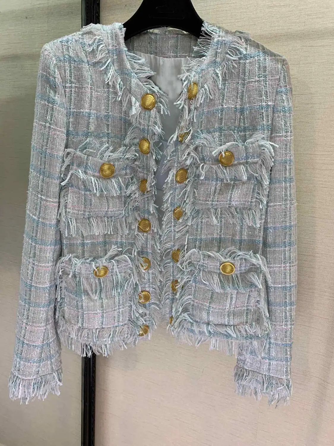 High Quality 2019 Spring Fashion Vintage women Tassel design Coat runway woman Jacket 
High Quality 2019 Spring Fashion Vintage women Tassel design Coat runway woman Jacket