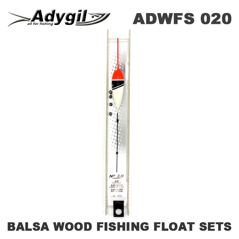 Adygil Balsa Wood Fishing Float Sets ADWFS 020 Floatation 1g Length of Line 80cm Hook Size #18 5pcs/lot
Adygil Balsa Wood Fishing Float Sets ADWFS 020 Floatation 1g Length of Line 80cm Hook Size #18 5pcs/lot
