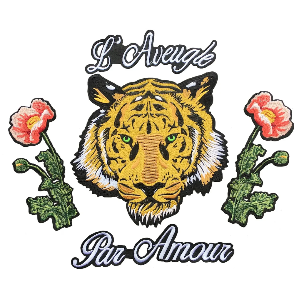 5Pcs/set Fashion Cool Big Large Yellow Tiger Flowers Patch Applique Badge Clothes Patch, Iron on Patches for Clothes
5Pcs/set Fashion Cool Big Large Yellow Tiger Flowers Patch Applique Badge Clothes Patch, Iron on Patches for Clothes