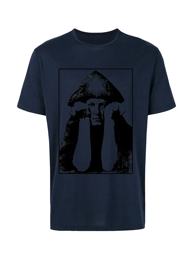 Aleister Crowley 1617 Man Brand New Europe Tops & Tees Round Neck Father Day 100% Cotton T-Shirt Unique Short Sleeve Tee-Shirt Aleister Crowley 1617 navy