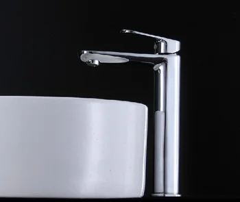 Elegant Deck Mounted Chrome Brass Single Handle Tall Bathroom Vanity Sink / Basin / Torneira Faucets Mixers & Taps (UP-2006)
Elegant Deck Mounted Chrome Brass Single Handle Tall Bathroom Vanity Sink / Basin / Torneira Faucets Mixers & Taps (UP-2006)