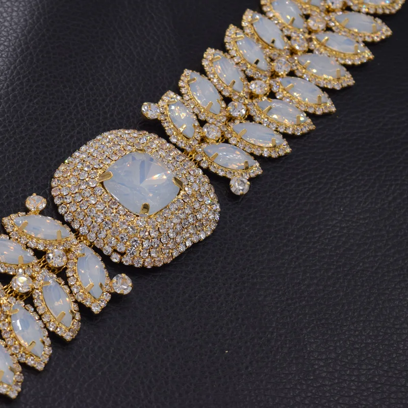 wedding belt rhinestones appliques sew on (10)