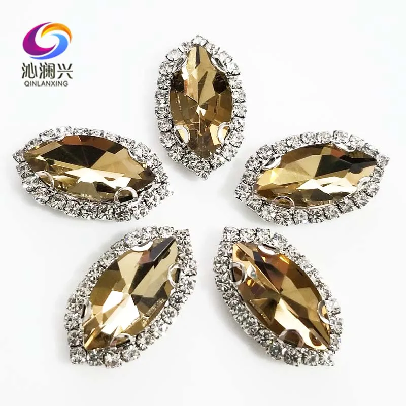 Light Coffee Top Grade Glass Rhinestones Crystal Buckle, Eye Shape Sew on Rhinestones for Clothing,Diy Wedding Decoration
Light Coffee Top Grade Glass Rhinestones Crystal Buckle, Eye Shape Sew on Rhinestones for Clothing,Diy Wedding Decoration