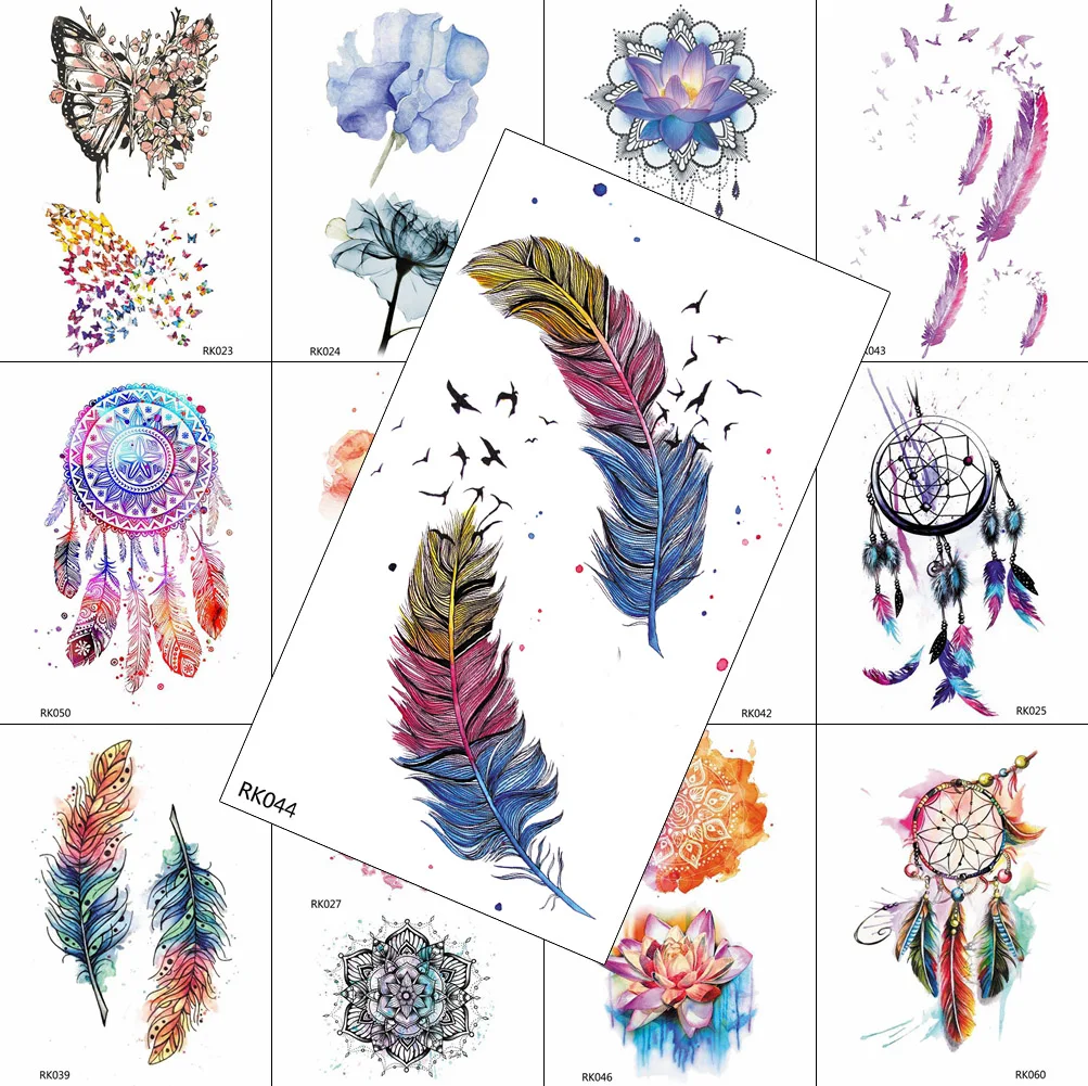 Watercolor Bird's Feather Temporary Realistic Tattoos Sticker Waterproof Tattoo Dreamcatcher Fake Body Art Painting Arm Tatoos
Watercolor Bird's Feather Temporary Realistic Tattoos Sticker Waterproof Tattoo Dreamcatcher Fake Body Art Painting Arm Tatoos