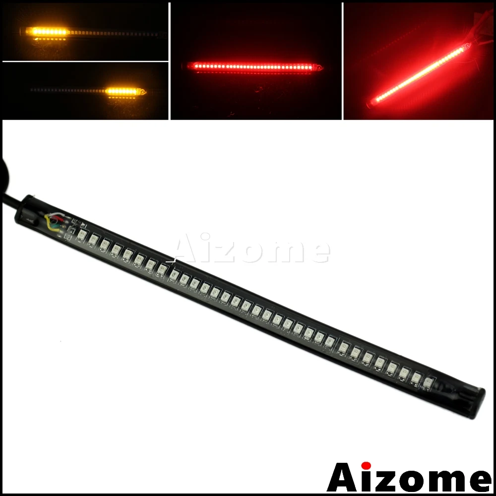 Universal Motorcycle 20cm LED Strip Light Brake Tail Light Running Light w/ Turn Signals For Honda Yamaha Suzuki Triumph
Universal Motorcycle 20cm LED Strip Light Brake Tail Light Running Light w/ Turn Signals For Honda Yamaha Suzuki Triumph