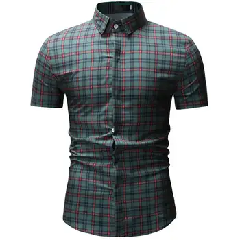 2019 New Spring Summer Shirt Men Plaid Casual Short Sleeve Men Shirts Slim Fit Streetwear Camisa Male Beach Hawaiian Shirt Men
2019 New Spring Summer Shirt Men Plaid Casual Short Sleeve Men Shirts Slim Fit Streetwear Camisa Male Beach Hawaiian Shirt Men