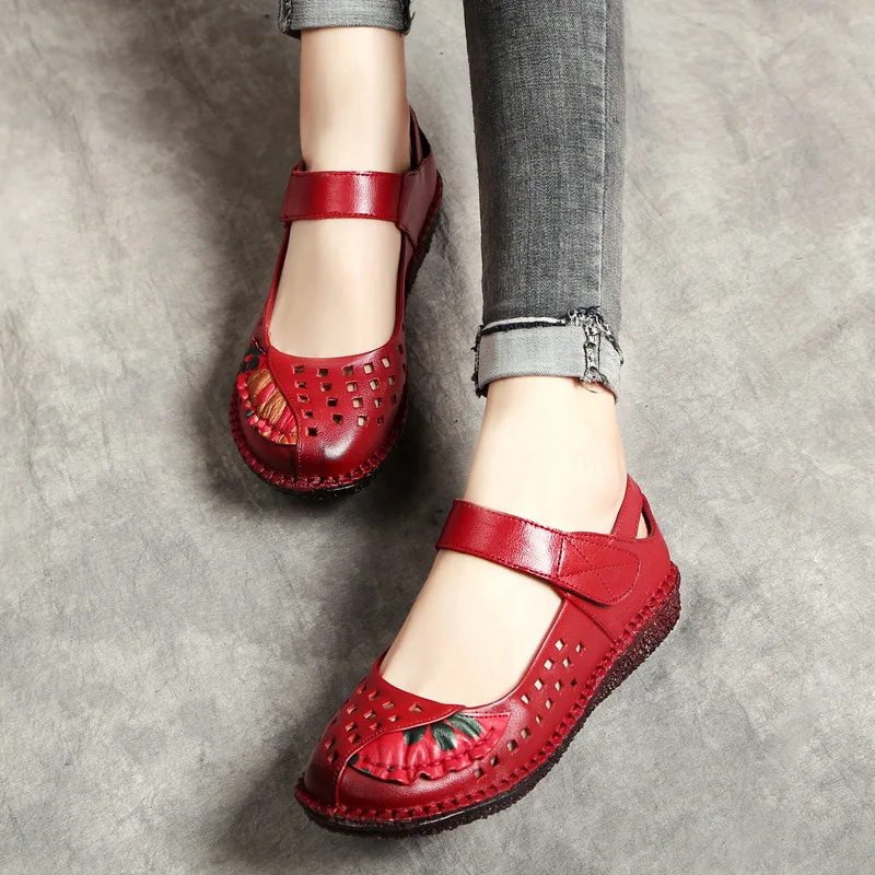 Plus Size 35-41 Genuine Leather Women Flat Sandals Summer Mother Shoes Soft Oxford Soles Shoes Woman Fashion Cut-Out Sandalias
Plus Size 35-41 Genuine Leather Women Flat Sandals Summer Mother Shoes Soft Oxford Soles Shoes Woman Fashion Cut-Out Sandalias