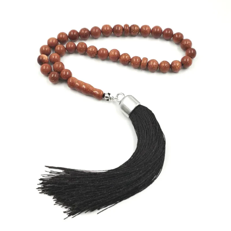 Man's Tasbih Natural Sandstone prayer beads 33 beads stone Rosary with Handmade cotton tassel
Man's Tasbih Natural Sandstone prayer beads 33 beads stone Rosary with Handmade cotton tassel