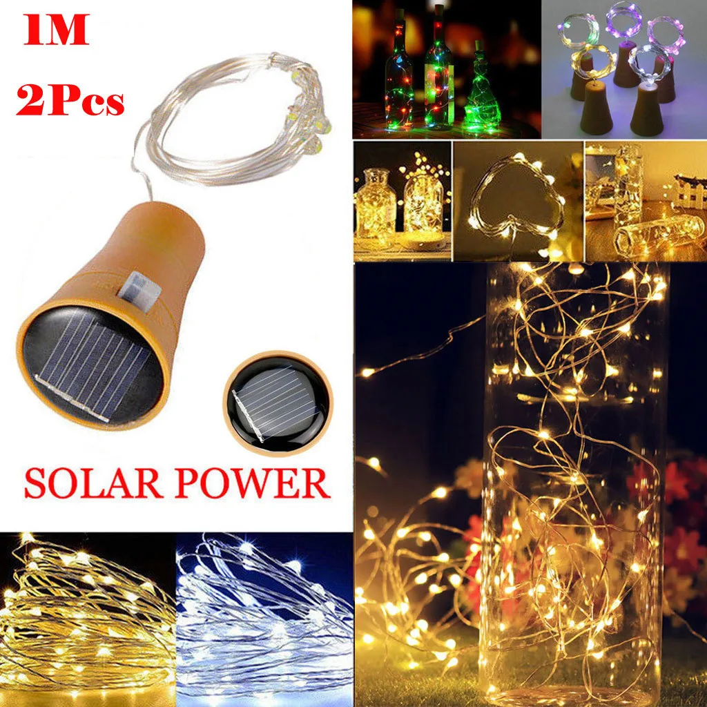 2pc String Lights 1M x10LED Solar Cork Wine Bottle Stopper Wire String Lights Fairy Lamps DIY Home Garden Decor Cork Light M40#
2pc String Lights 1M x10LED Solar Cork Wine Bottle Stopper Wire String Lights Fairy Lamps DIY Home Garden Decor Cork Light M40#