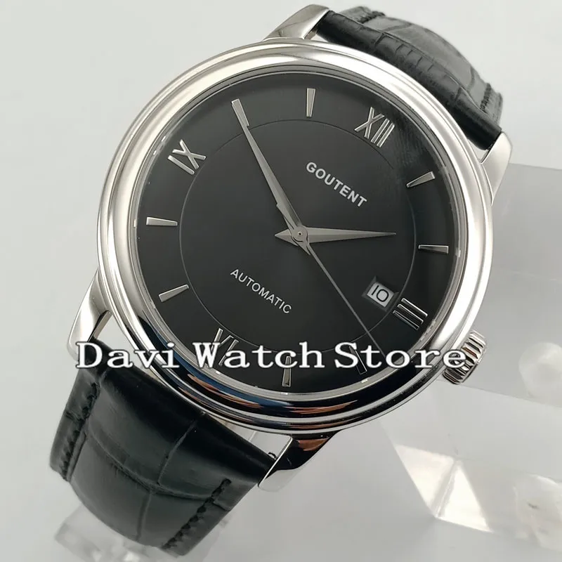 40mm Fashion Wild Black Leather strap Dial MIYOTA Automatic Men's steel Watch 2834
40mm Fashion Wild Black Leather strap Dial MIYOTA Automatic Men's steel Watch 2834