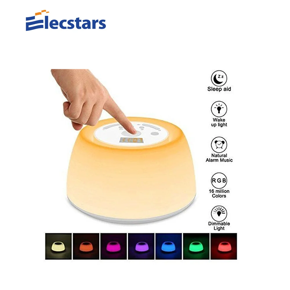 LED night light Wake Up Light Sunrise Alarm Clock Bedroom Touch Sensor Beside Lamp Sounds Snooze Function
LED night light Wake Up Light Sunrise Alarm Clock Bedroom Touch Sensor Beside Lamp Sounds Snooze Function