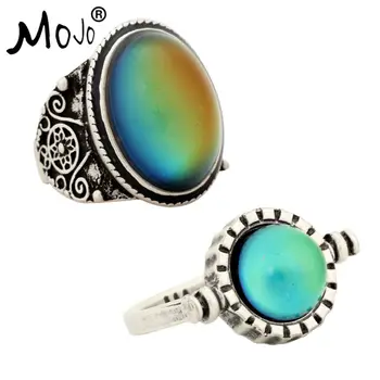 2PCS Antique Silver Plated Color Changing Mood Rings Changing Color Temperature Emotion Feeling Rings Set For Women/Men 004-035
2PCS Antique Silver Plated Color Changing Mood Rings Changing Color Temperature Emotion Feeling Rings Set For Women/Men 004-035