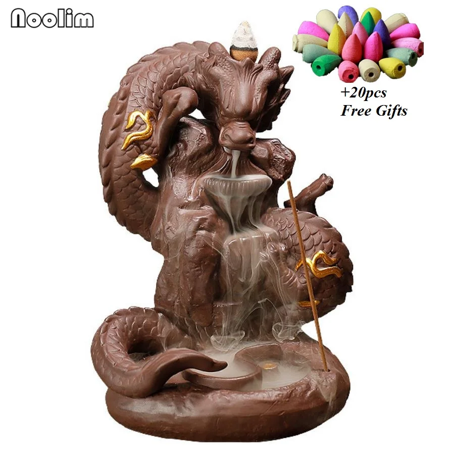 Purple Clay Dragon Backflow Incense Burner Creative Home Decor Aromatherapy Censer+20Pcs Free Cones
Purple Clay Dragon Backflow Incense Burner Creative Home Decor Aromatherapy Censer+20Pcs Free Cones