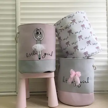 Storage Basket Pink Ballet Girl Bow-knot Design Storage Basket Cotton Linen Dirty Clothes Toy Basket Home Storage
Storage Basket Pink Ballet Girl Bow-knot Design Storage Basket Cotton Linen Dirty Clothes Toy Basket Home Storage