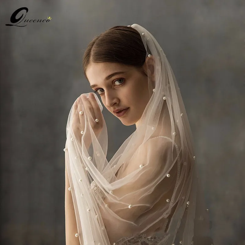 Hot Sale White Bridal Veil With Comb One Layer Cathedral Royal Pearl Wedding Veil Veu De Noi Vintage Bridal Accessories
Hot Sale White Bridal Veil With Comb One Layer Cathedral Royal Pearl Wedding Veil Veu De Noi Vintage Bridal Accessories