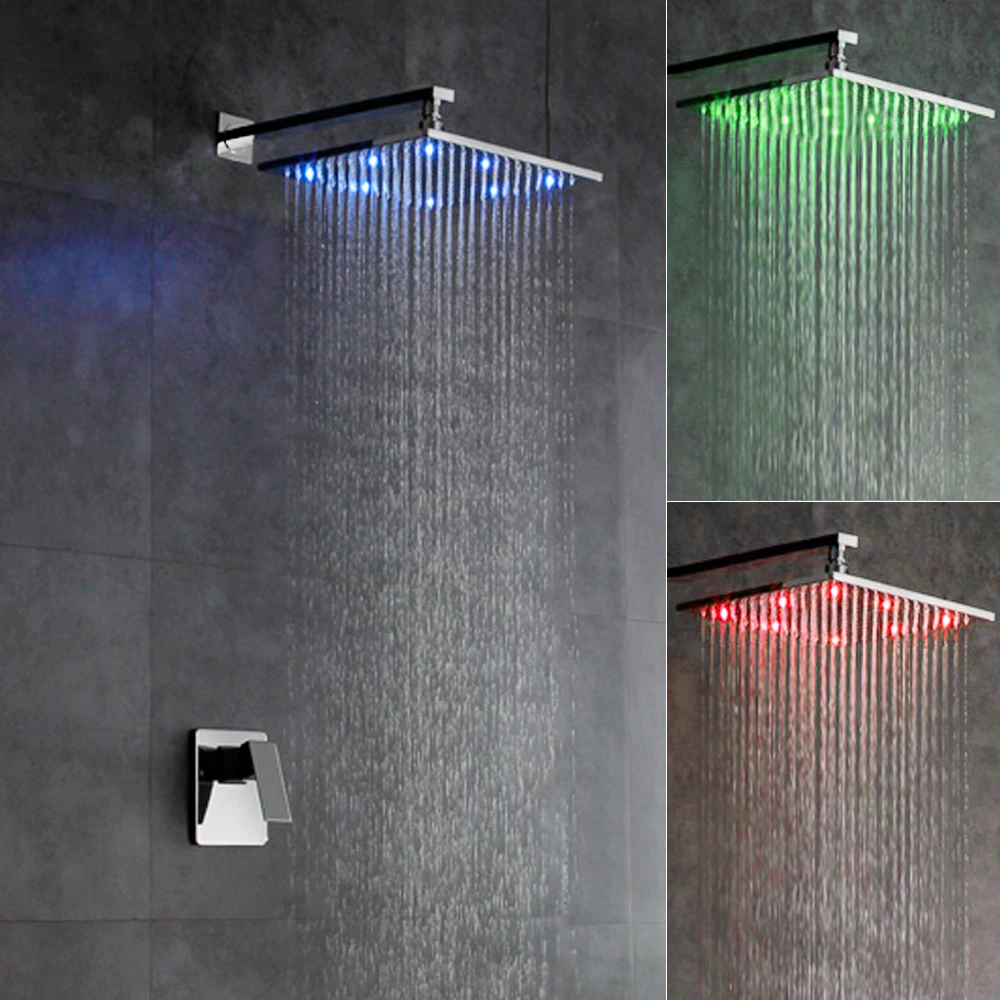 SKOWLL Bathroom Shower Faucet Mount Mount 3 Color LED Shower Head Set, Polished Chrome HG-8212
SKOWLL Bathroom Shower Faucet Mount Mount 3 Color LED Shower Head Set, Polished Chrome HG-8212
