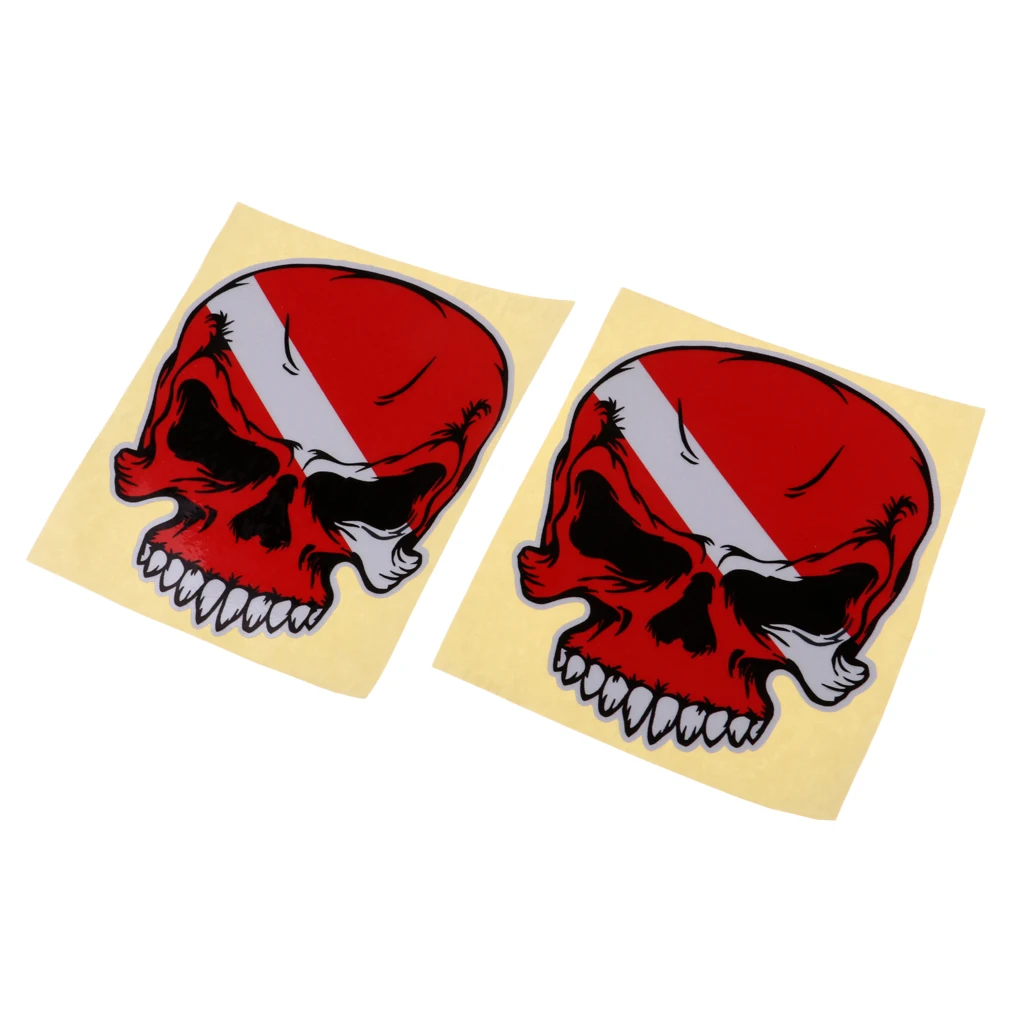 4Pcs Scuba Diving Skull, Diver Down Sticker Decal for Kayak Car Truck Bumper Fishing Boat Dinghy Laptop Wall Window 4Pcs Scuba Diving Skull, Diver Down Sticker Decal for Kayak Car Truck Bumper Fishing Boat Dinghy Laptop Wall Window