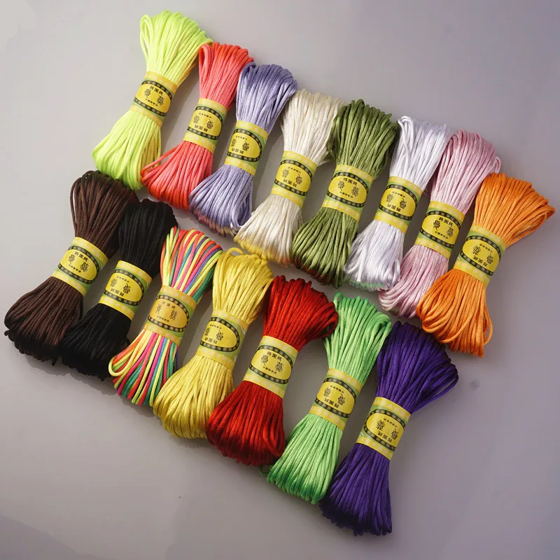 20m 2.5mm Mix Color Nylon Black Rattail Satin Chinese Knotting Silk Macrame Cord Beading Braided Shamballa String Thread HK198
20m 2.5mm Mix Color Nylon Black Rattail Satin Chinese Knotting Silk Macrame Cord Beading Braided Shamballa String Thread HK198