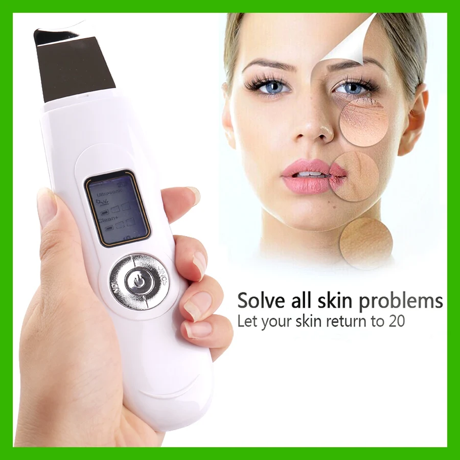 Portable LCD Ultrasonic Skin Cleaner Face Cleaning Acne Removal Spa Beauty Tool Facial Pores Clean Peeling Tone Lift
Portable LCD Ultrasonic Skin Cleaner Face Cleaning Acne Removal Spa Beauty Tool Facial Pores Clean Peeling Tone Lift