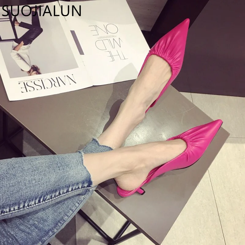 SUOJIALUN Brand 2018 Spring Sexy Women Slipper Mules Pointed Toe Women Pumps Thin Heels Slip on Women Slides Flip Flops Shoes
SUOJIALUN Brand 2018 Spring Sexy Women Slipper Mules Pointed Toe Women Pumps Thin Heels Slip on Women Slides Flip Flops Shoes